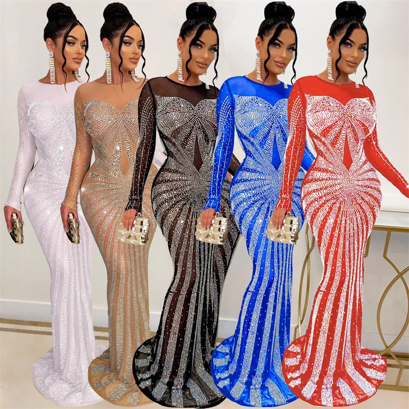 فساتين سهرة مثيرة بحورية البحر - مراجعة Sparkly Rhinestone Club Party Dress وسعره