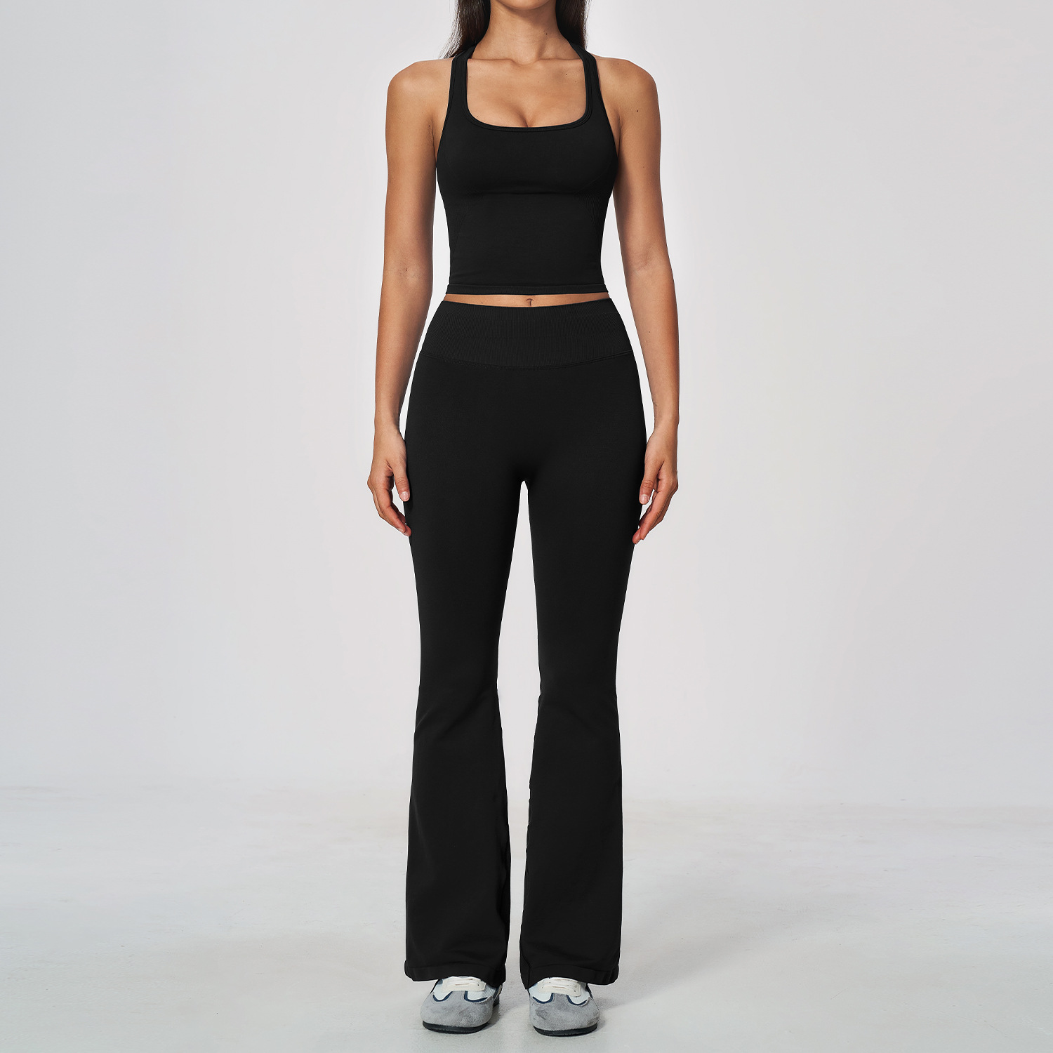 طقم يوغا نسائي مكون من قطعتين: - مراجعة Seamless Ribbed Workout Tank Top وسعره