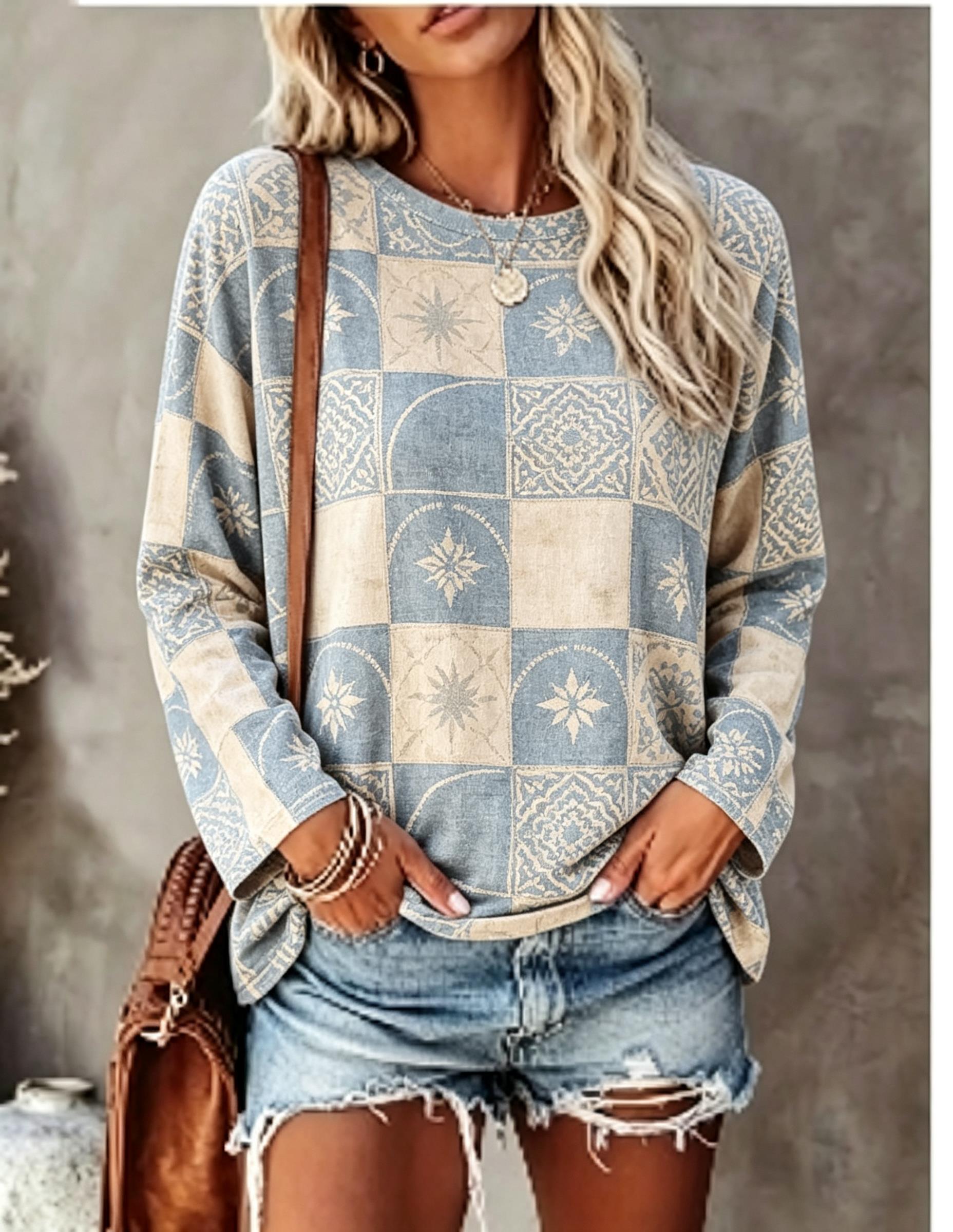 تي شيرت نسائي بأكمام طويلة، با - مراجعة Blouses وسعره