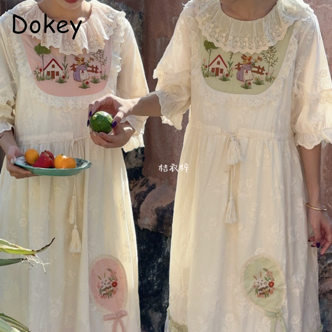 فستان ميدي نسائي بتطريز زهري ع - مراجعة French Vintage Floral Midi Dress وسعره