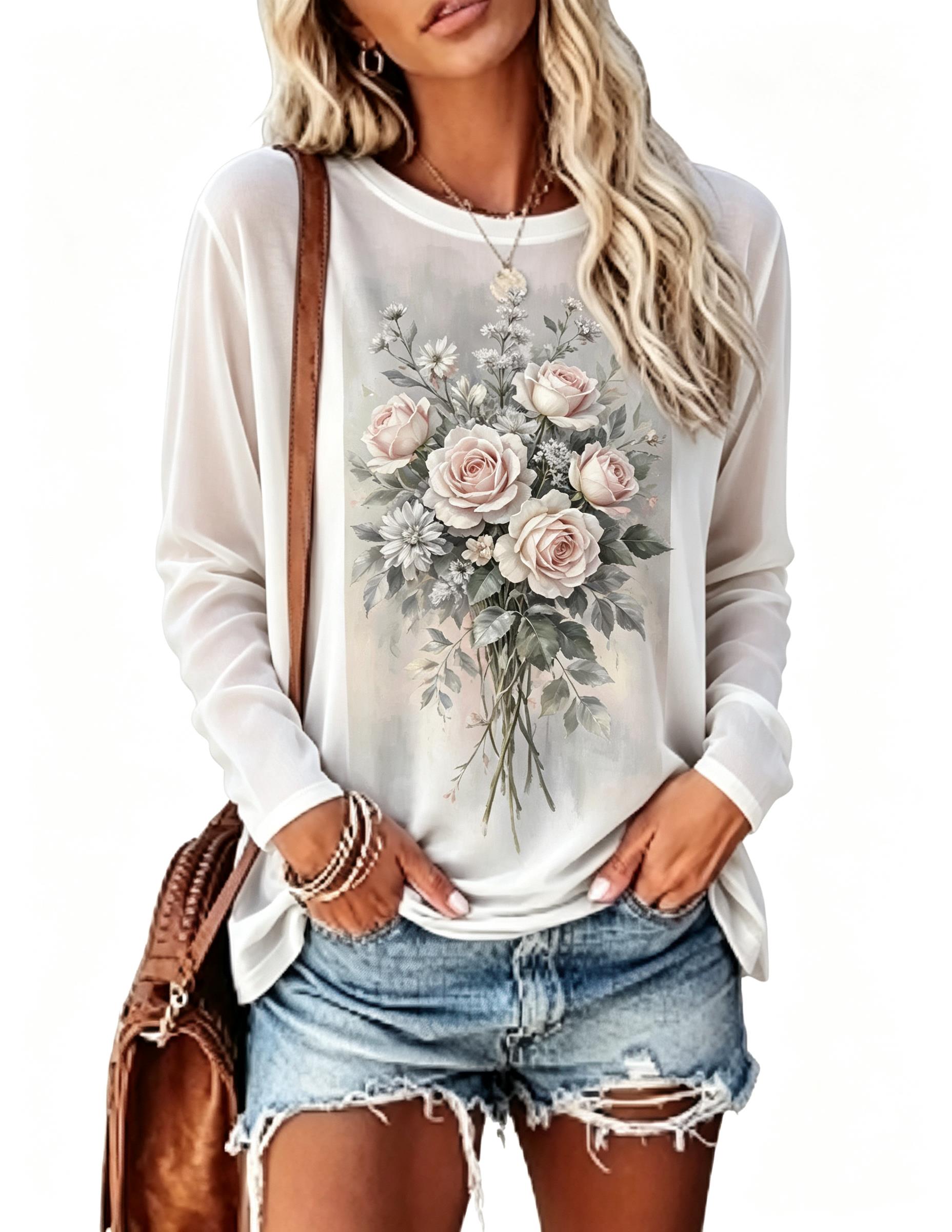 قميص نسائي بأكمام طويلة بتصميم - مراجعة Blouses وسعره