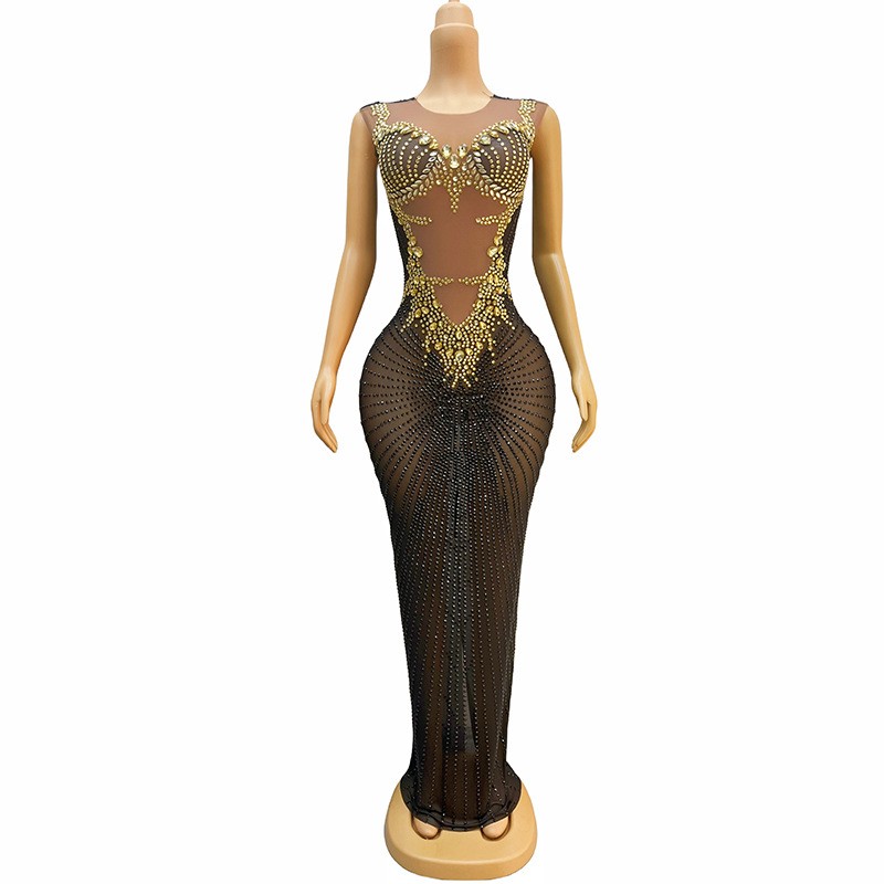 سباركلي فاخر حجر الراين تمتد ش - مراجعة Sparkly Rhinestone Club Party Dress وسعره